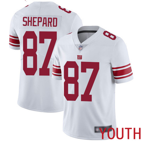 Youth New York Giants #87 Sterling Shepard White Vapor Untouchable Limited Player Football NFL Jersey